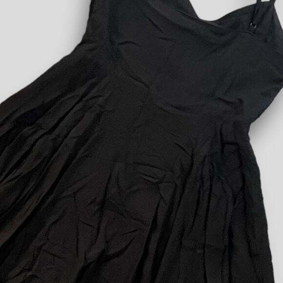 TALULA SPAGHETTI STRAP FIT FLARE LINED CLASSIC MINI DRESS BLACK MEDIUM 6 - Picture 3 of 8